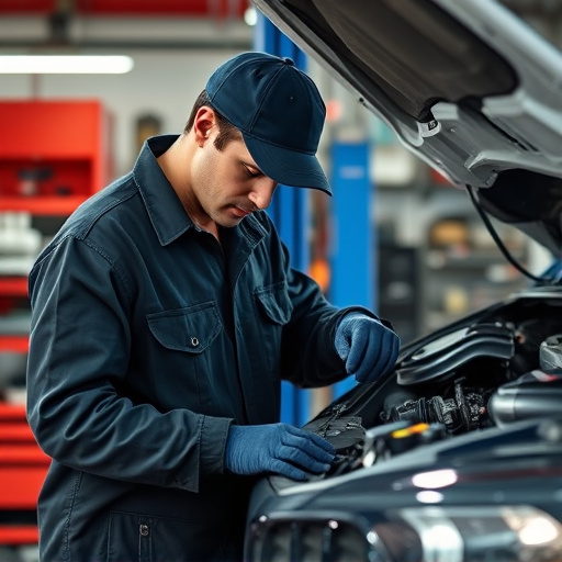 auto technician working