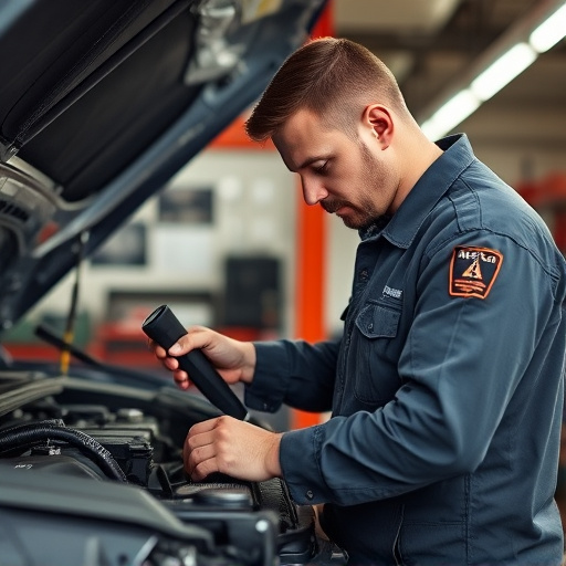 auto technician working