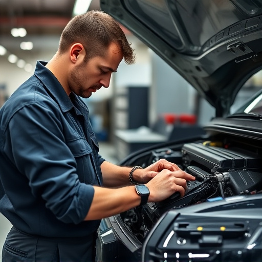 auto technician working