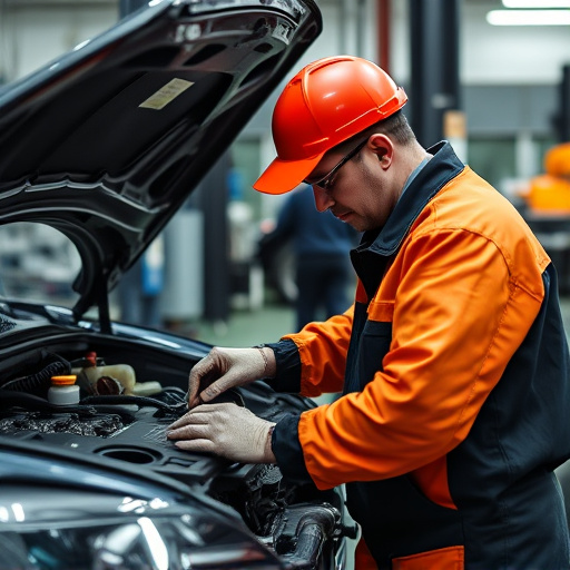 auto technician working
