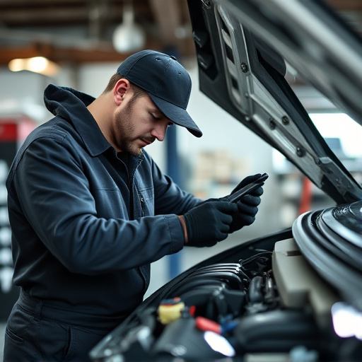 auto technician working