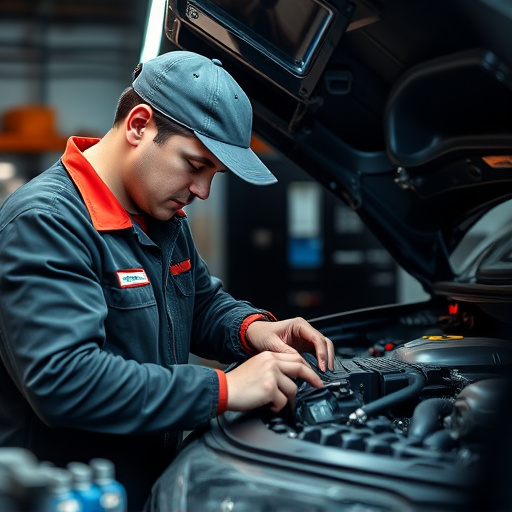 auto technician working