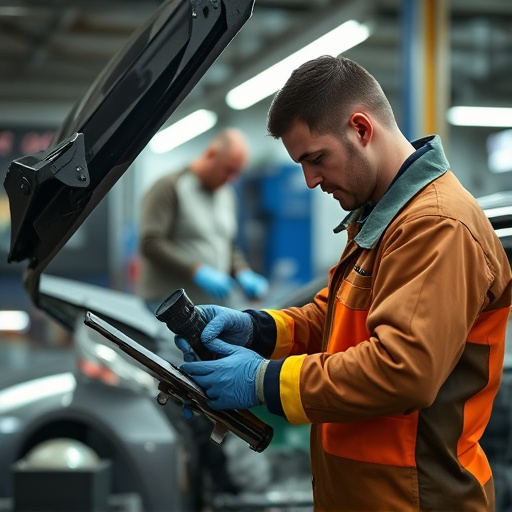 auto technician working