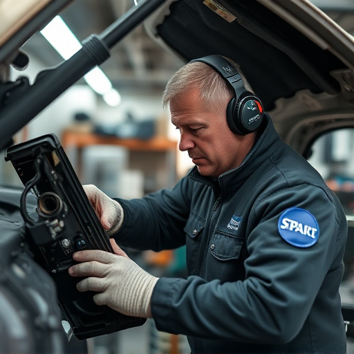 auto technician working