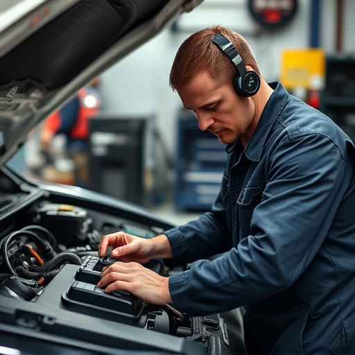 auto technician working