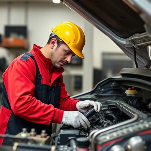 auto technician working