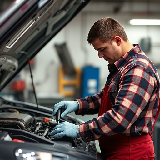 auto technician working