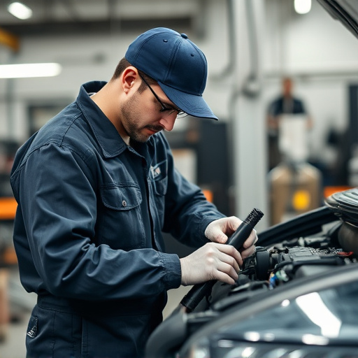 auto technician working