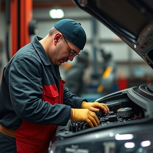 auto technician working