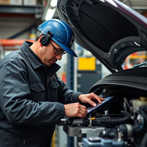 auto technician working