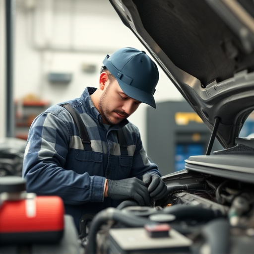 auto technician working