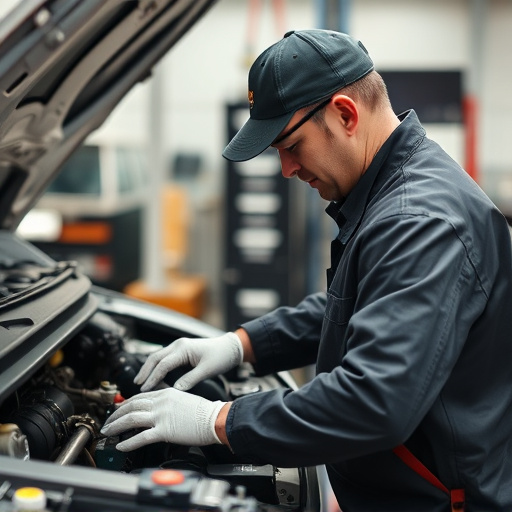 auto technician working