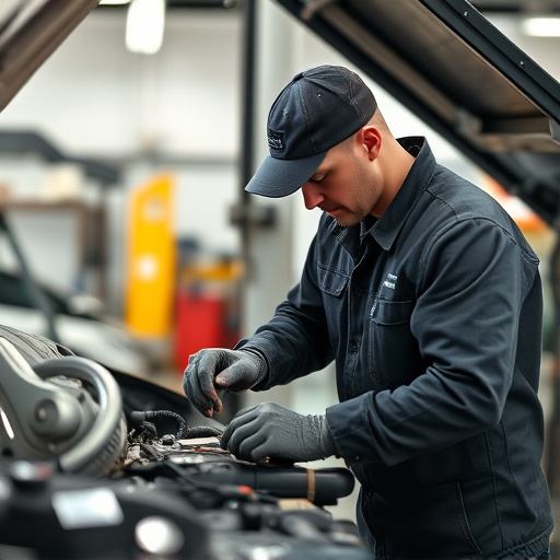 auto technician working