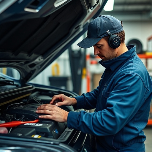 auto technician working