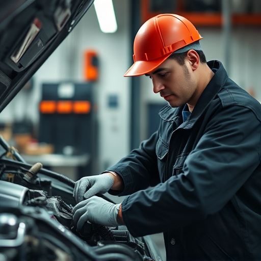 auto technician working