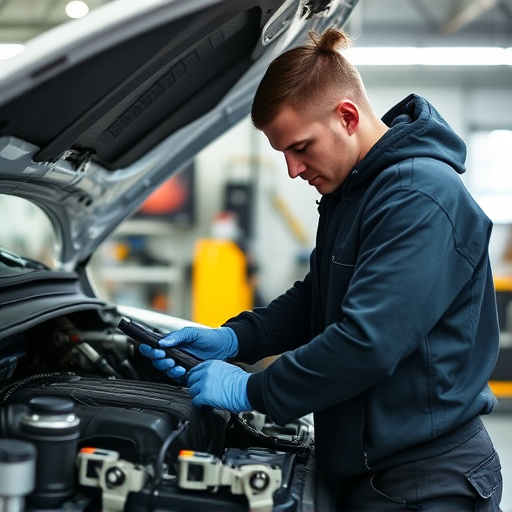 auto technician working