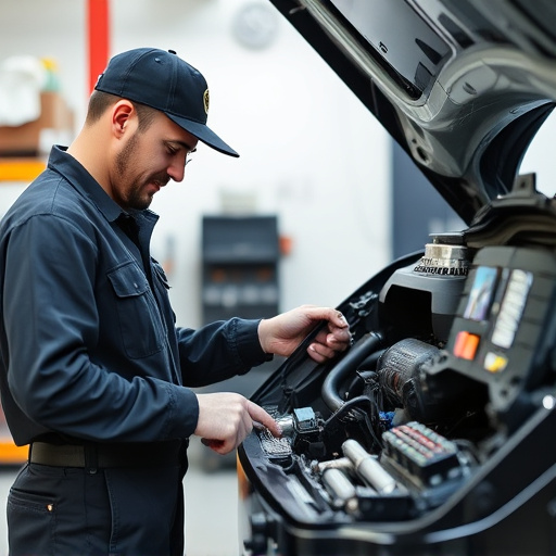 auto technician working