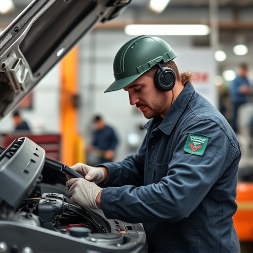 auto technician working