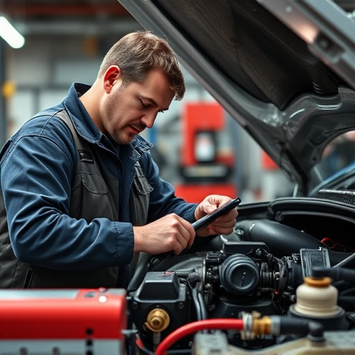 auto technician working