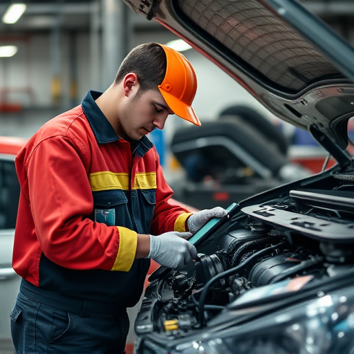 auto technician working
