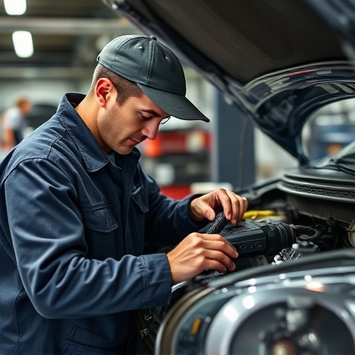 auto technician working