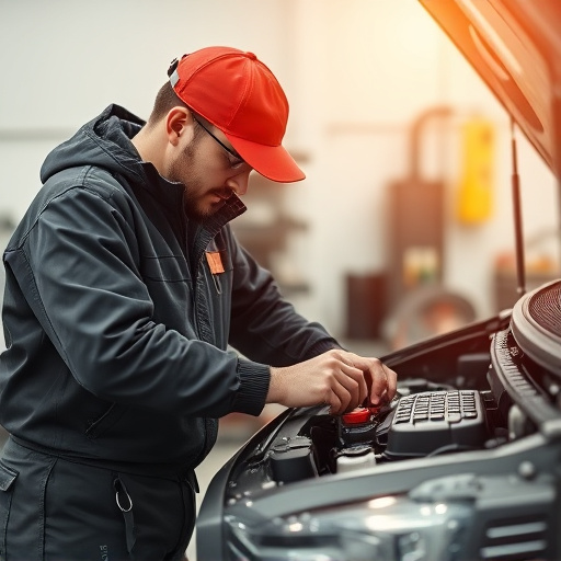auto technician working