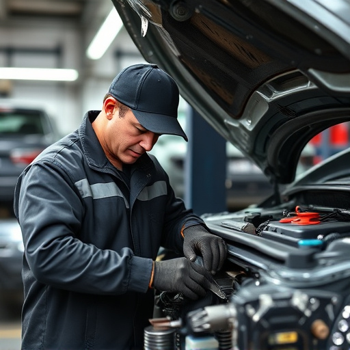 auto technician working