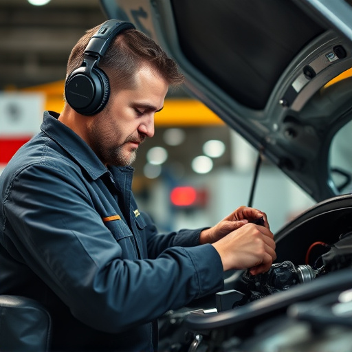 auto technician working
