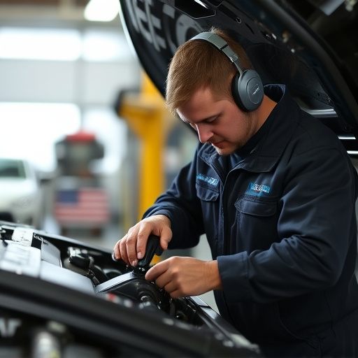 auto technician working