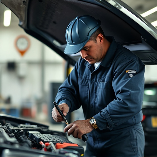 auto technician working
