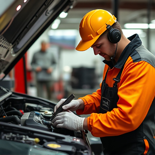 auto technician working