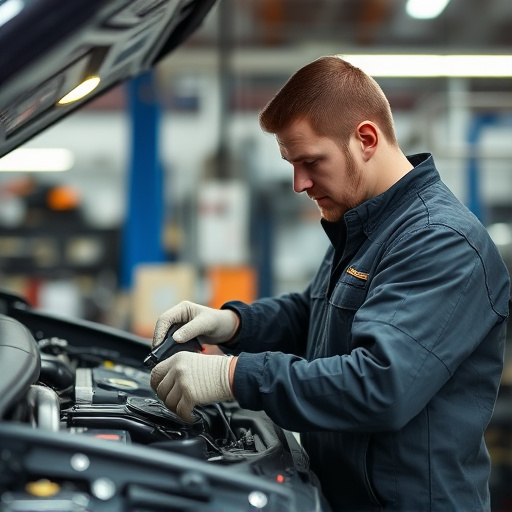auto technician working