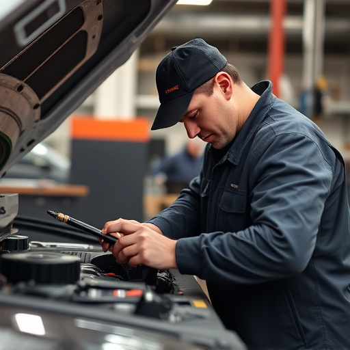 auto technician working