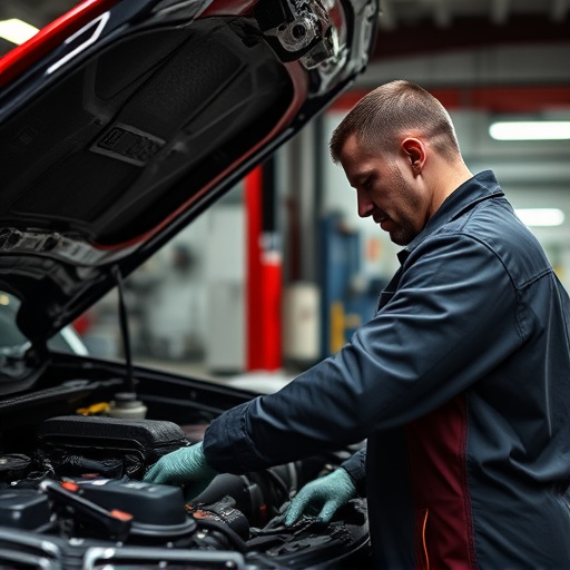 auto technician working