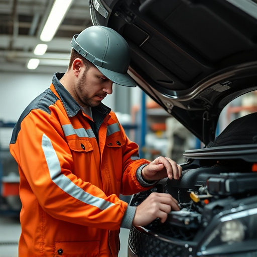 auto technician working