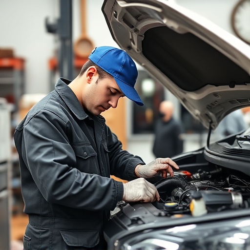 auto technician working