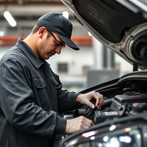 auto technician working