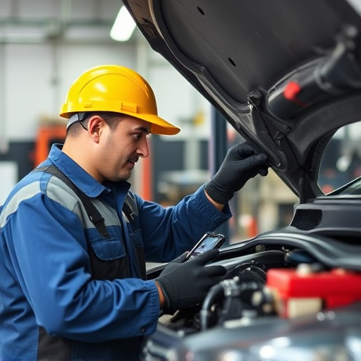 auto technician working