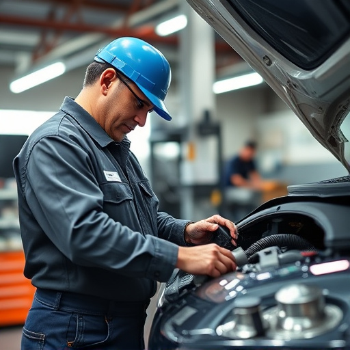 auto technician working