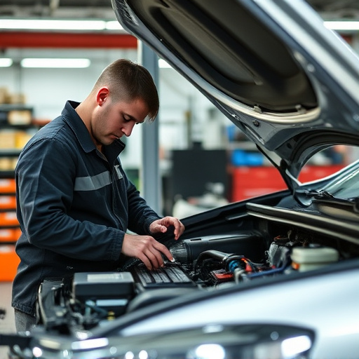 auto technician working