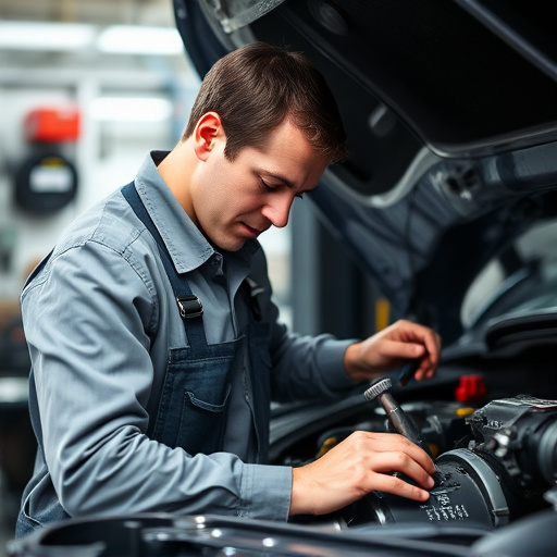 auto technician working