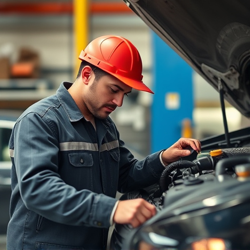 auto technician working