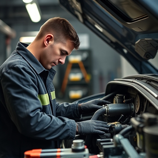 auto technician working