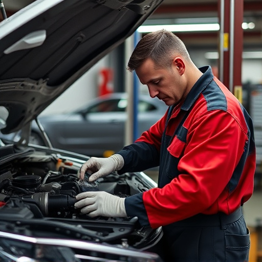 auto technician working