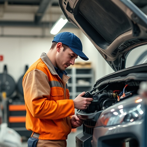 auto technician working