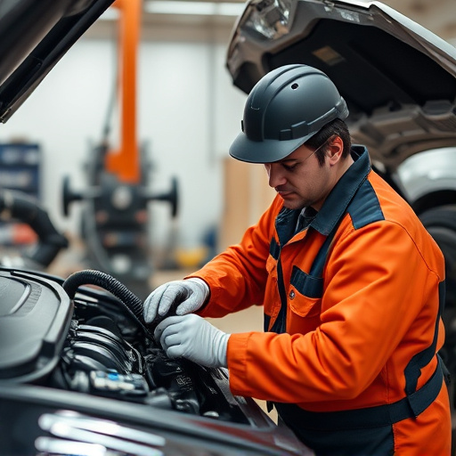 auto technician working
