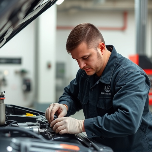 auto technician working