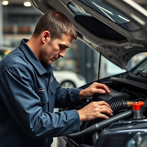 auto technician working