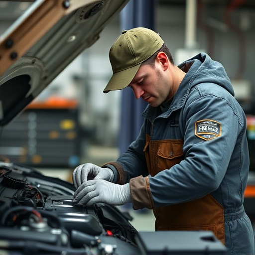 auto technician working