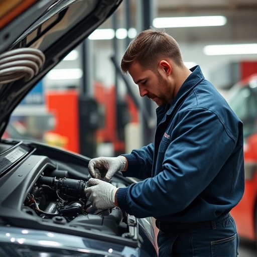 auto technician working